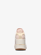 Michael Kors Emmy Signature Logo and Leather Wedge Trainer- SOFT PINK