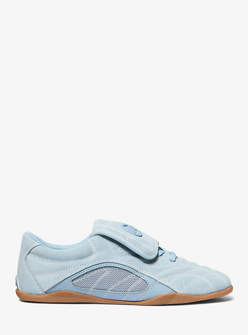 Michael Kors Kyler Suede and Mesh Trainer-CHAMBRAY