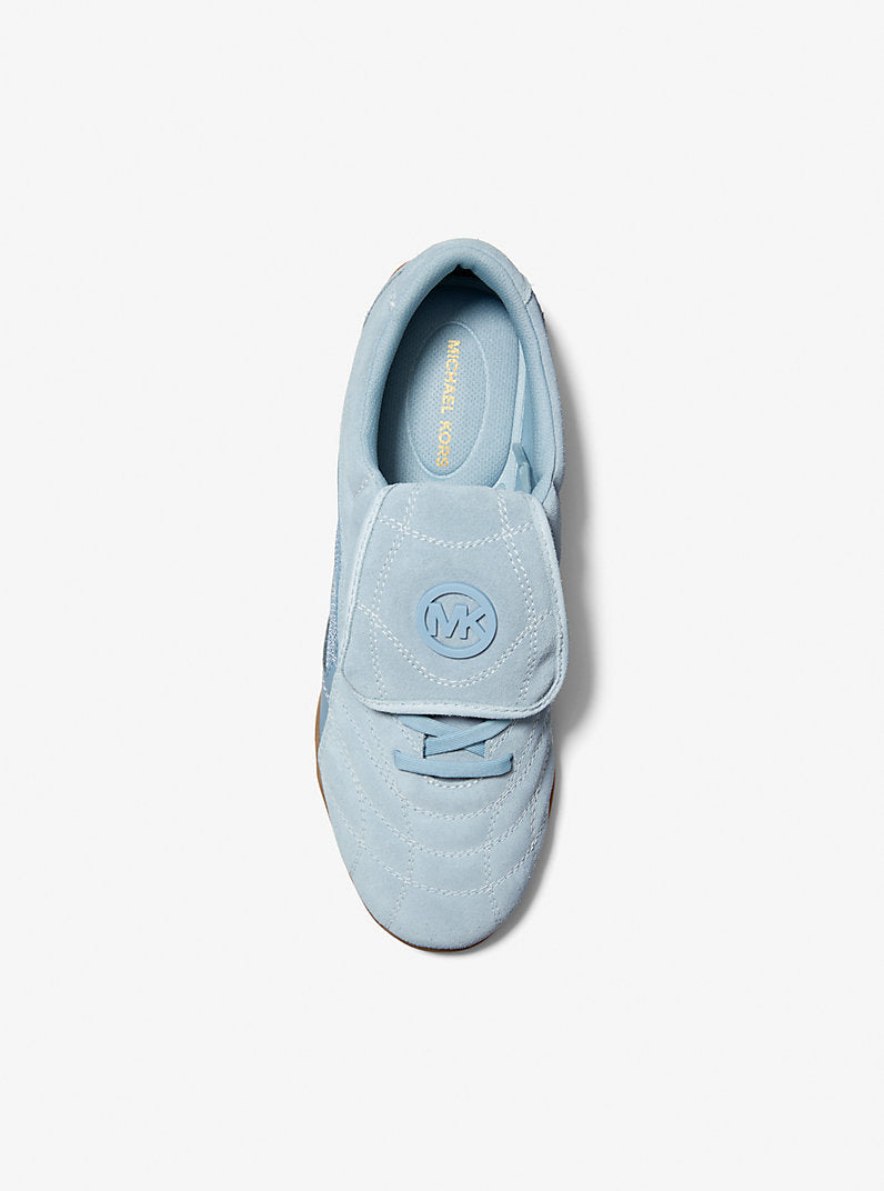Michael Kors Kyler Suede and Mesh Trainer-CHAMBRAY