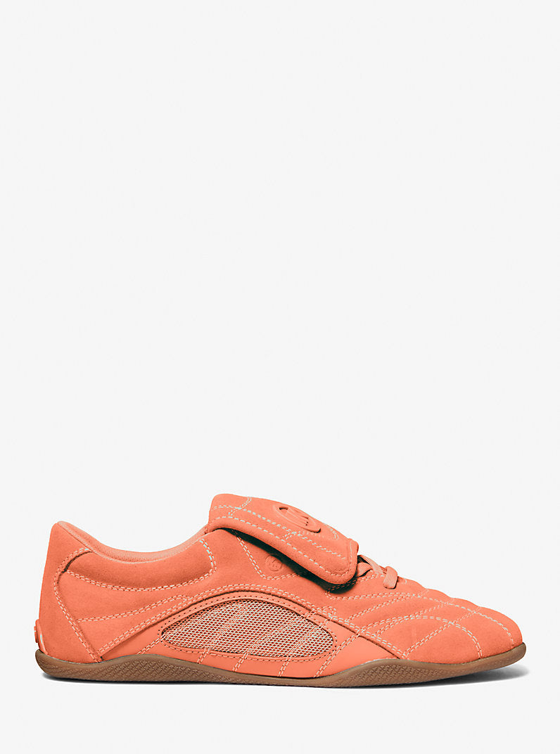 Michael Kors Kyler Suede and Mesh Trainer- MIMOSA