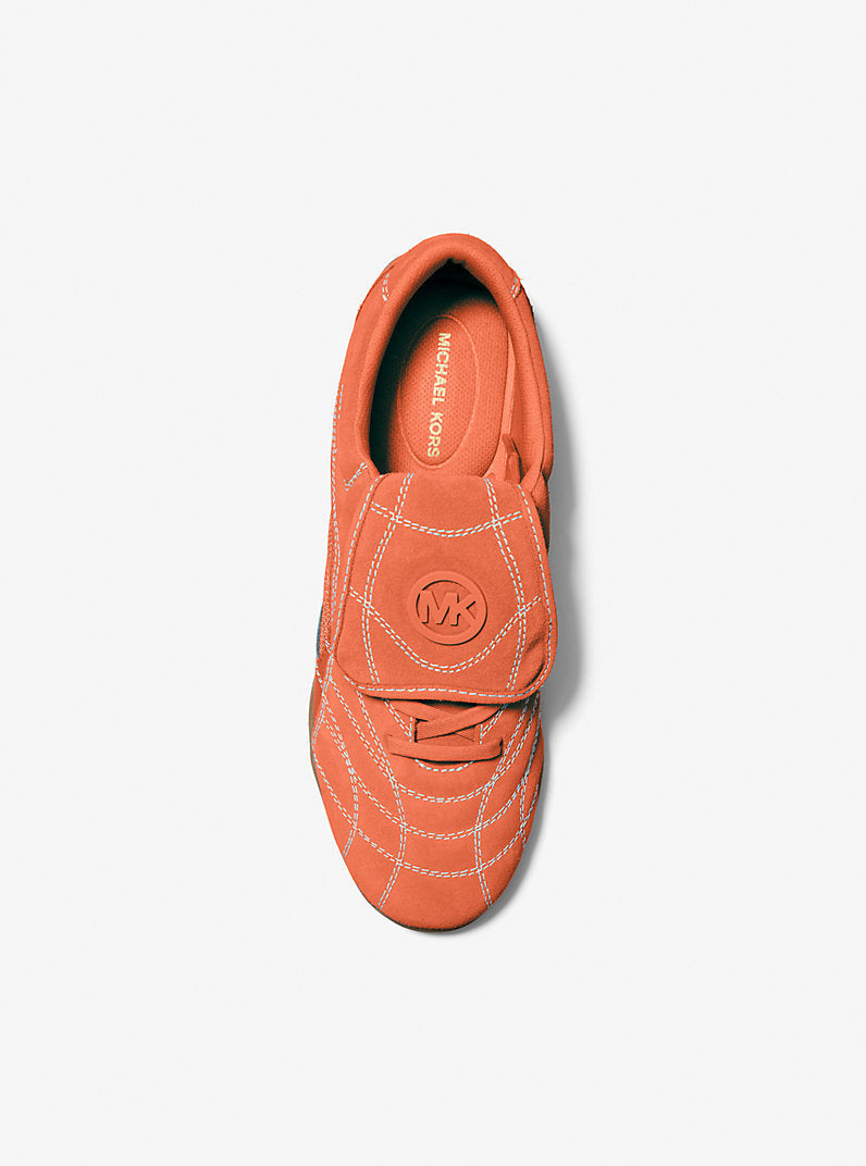 Michael Kors Kyler Suede and Mesh Trainer- MIMOSA
