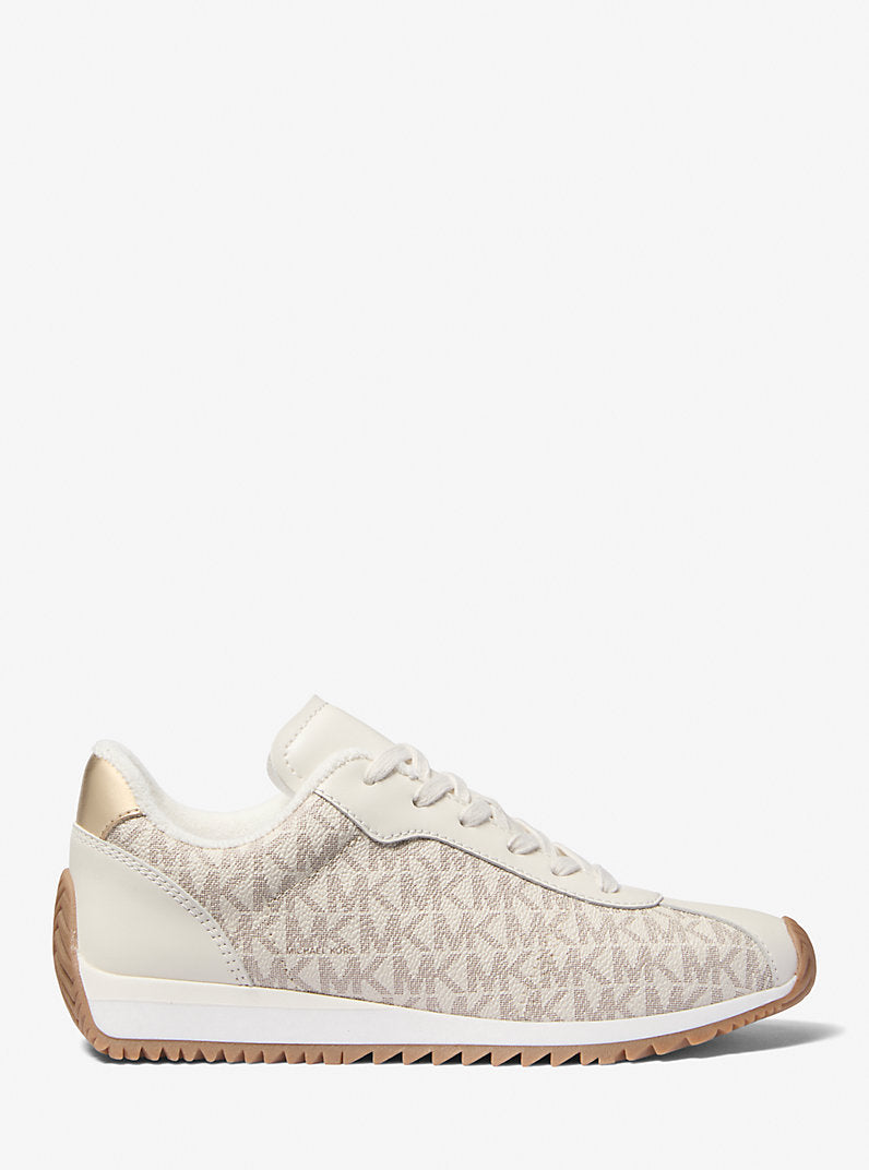 Michael Kors Rhodes Signature Logo Trainer-VANILLA