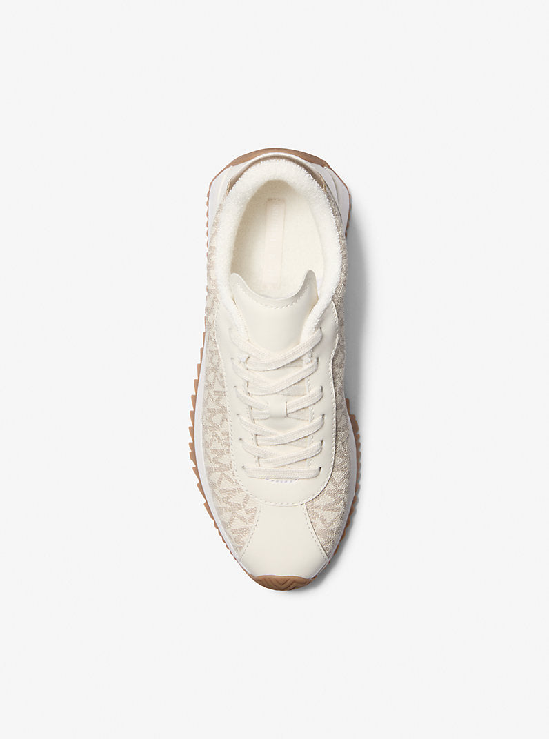 Michael Kors Rhodes Signature Logo Trainer-VANILLA