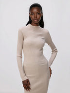 Rippstrickkleid aus Viskose