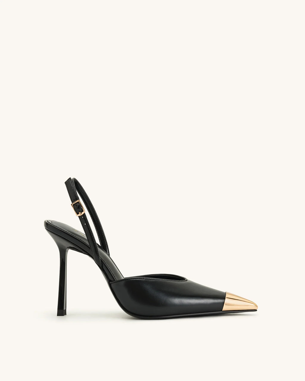 JW PEI Savannah Gold Tipped Slingback Pumps - Black