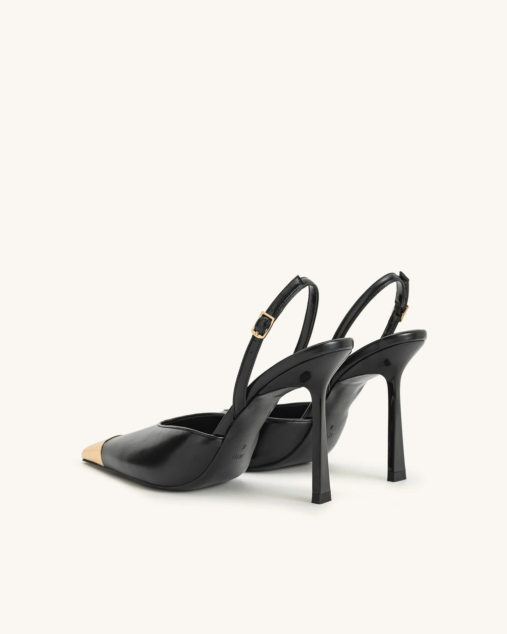 JW PEI Savannah Gold Tipped Slingback Pumps - Black