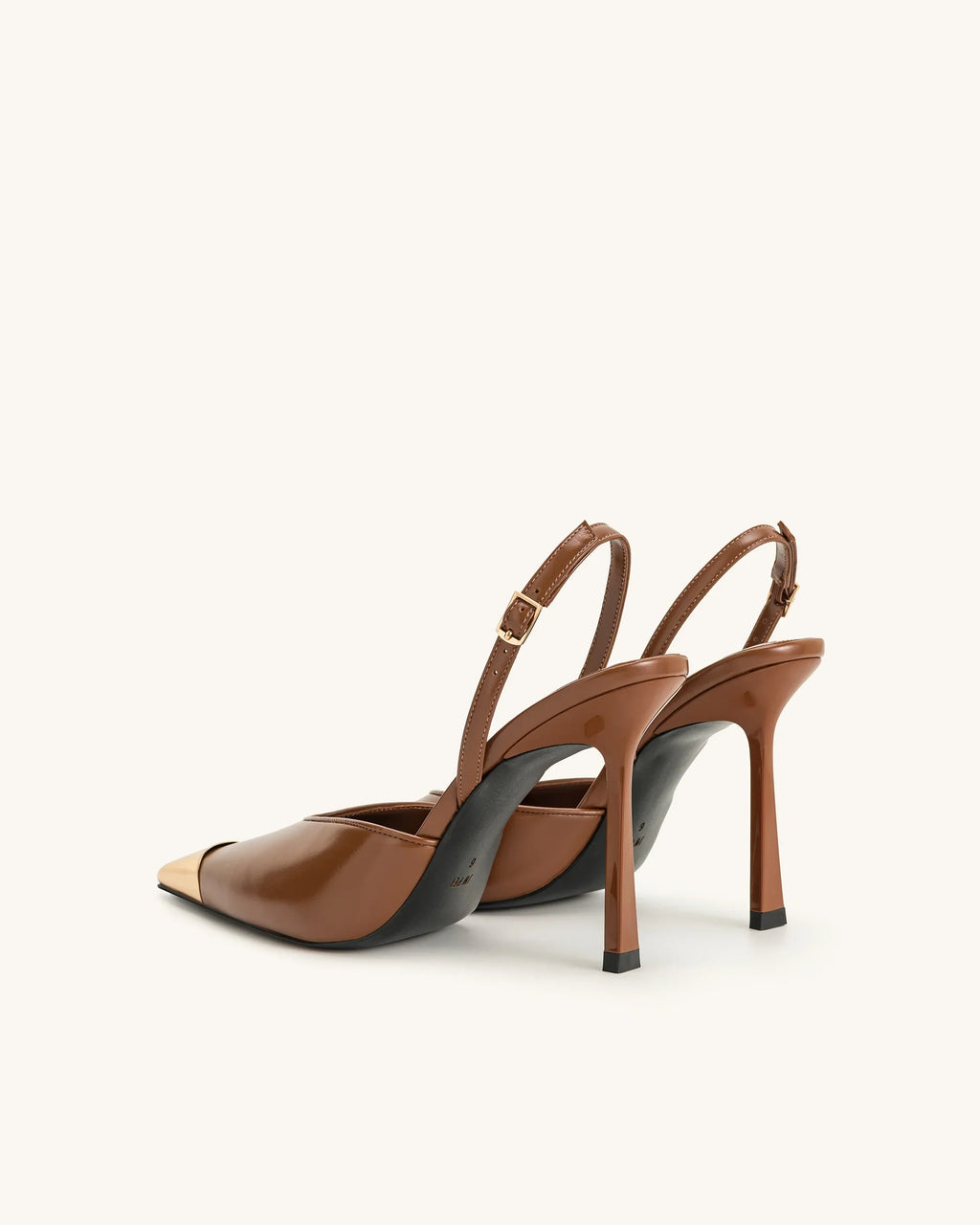JW PEI Savannah Gold Tipped Slingback Pumps - Brown