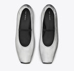 TORY BURCH RUNWAY BALLET   -  Silver / Perfect Black