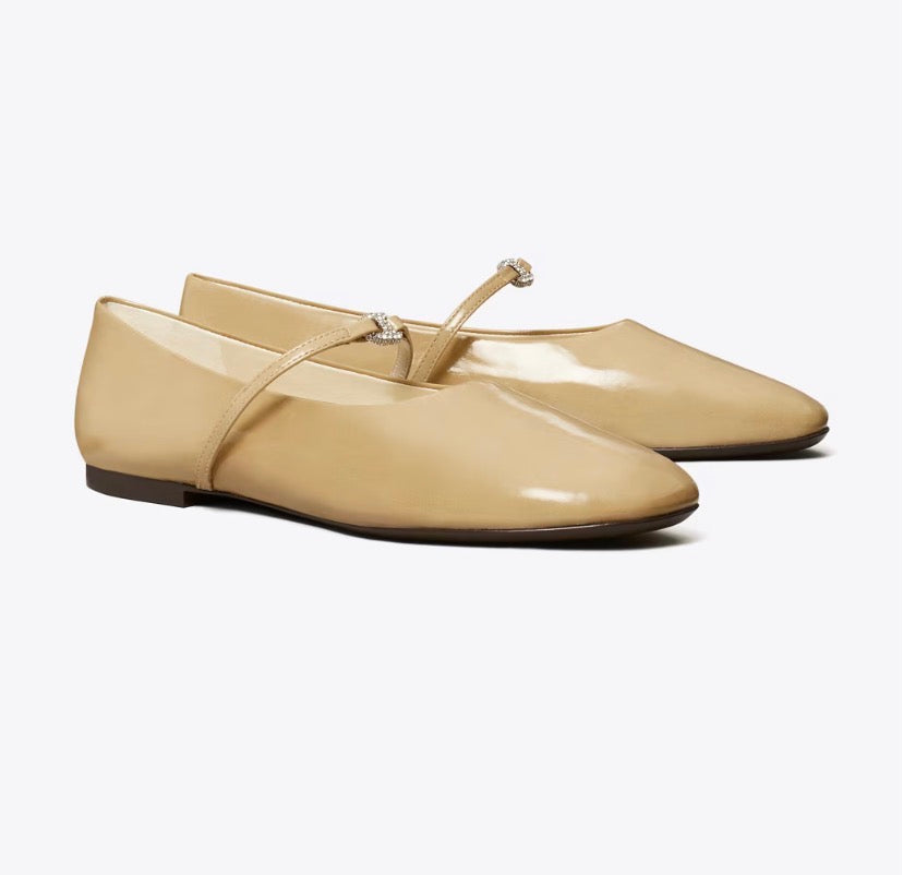 TORY BURCH PAVÉ GEMINI LINK MARY JANE   -  Chateau Gray / Pavé