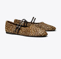 TORY BURCH MARY JANE TWO-BAND BALLET   -   Leopard Multi