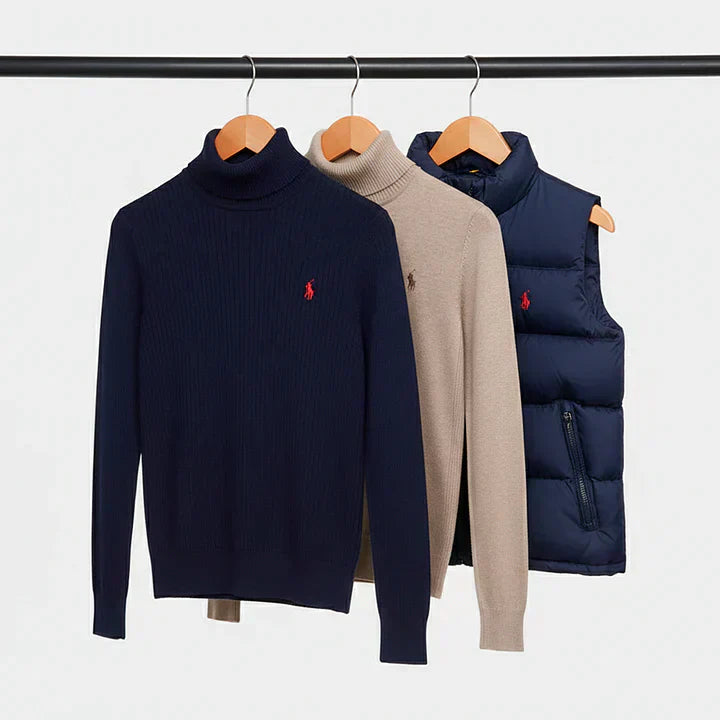 Herrenweste mit Pullover
