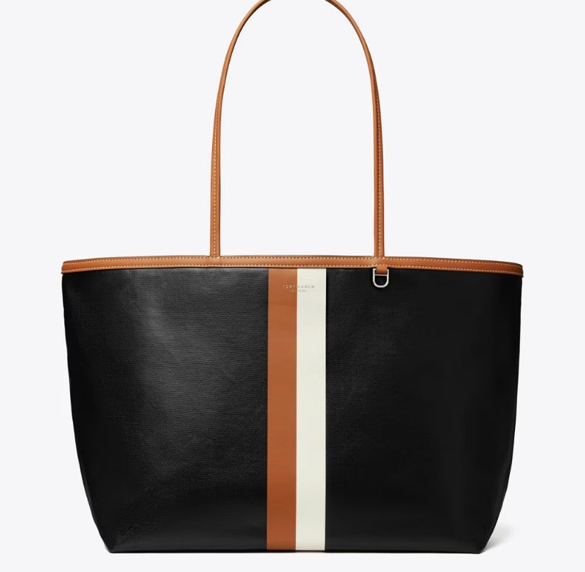 TORY BURCH RACER TOTE  -  black