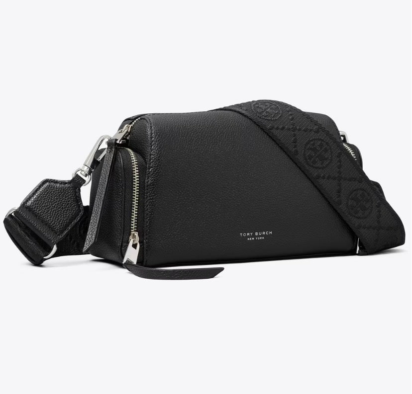 TORY BURCH PERRY VOYAGER CROSSBODY BAG  -  black