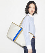 TORY BURCH RACER TOTE  -  bianco