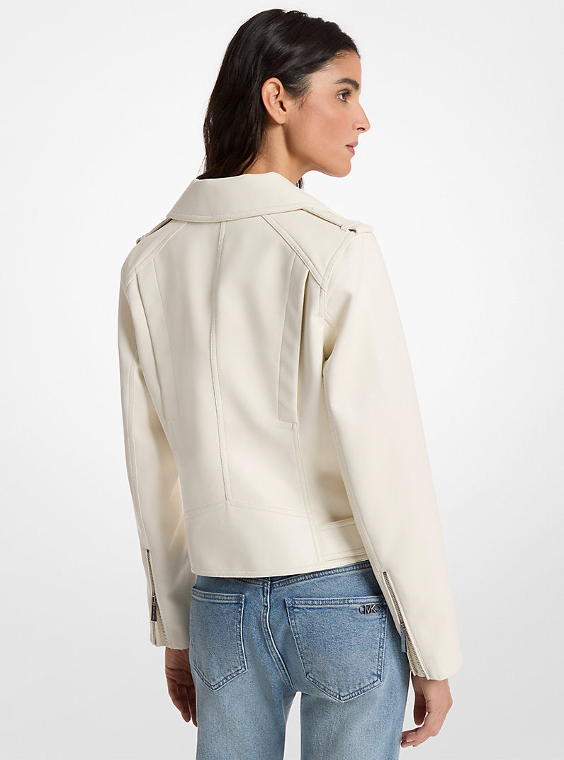 Michael Kors Moto Jacket- WHITE