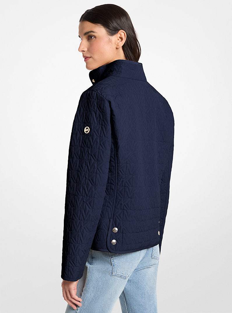 Michael Kors Quilted Logo Jacket-MIDNIGHTBLUE