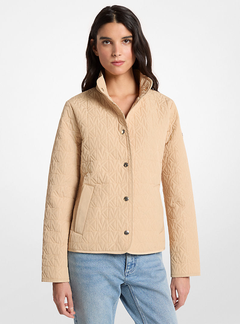 Michael Kors Quilted Logo Jacket-BUFF