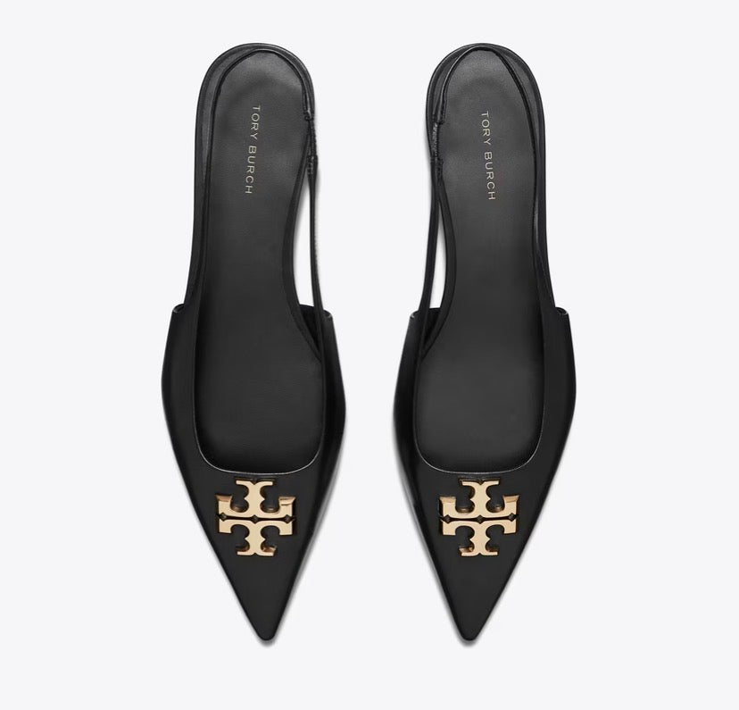 TORY BURCH ELEANOR SLINGBACK FLAT   -  Perfect Black