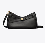 TORY BURCH ROMY ZIP TOP CROSSBODY  -  black