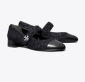 TORY BURCH CAP-TOE MARY JANE  -  Midnight Navy / Perfect Black