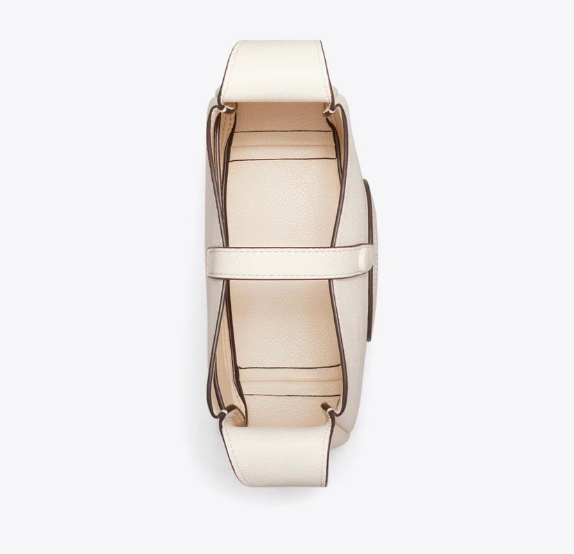 TORY BURCH MILLER SWING CROSSBODY BAG  -  light cream