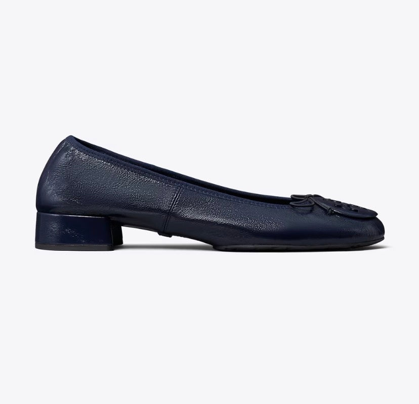 TORY BURCH REVA HEELED BALLET   -   New Navy