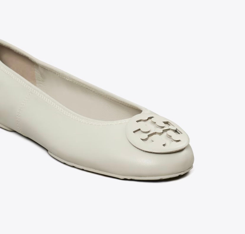 TORY BURCH REVA TRAVEL BALLET  -  DOVE GRAY