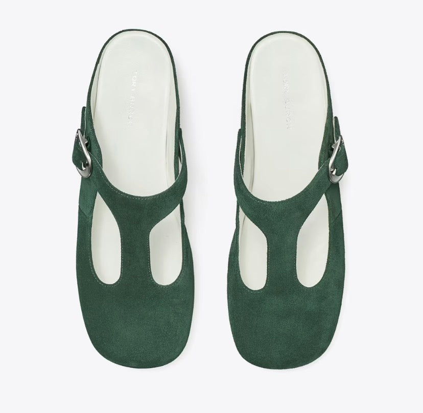 TORY BURCH VIOLET T-STRAP MULE   -  Warm Teal