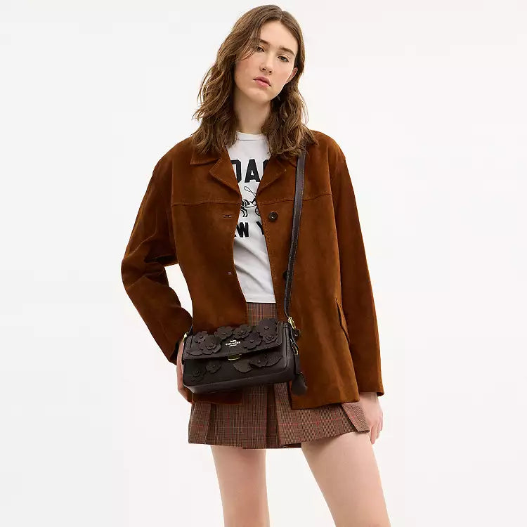 Coach Etta Small Flap Shoulder Bag  -  Gold/Maple