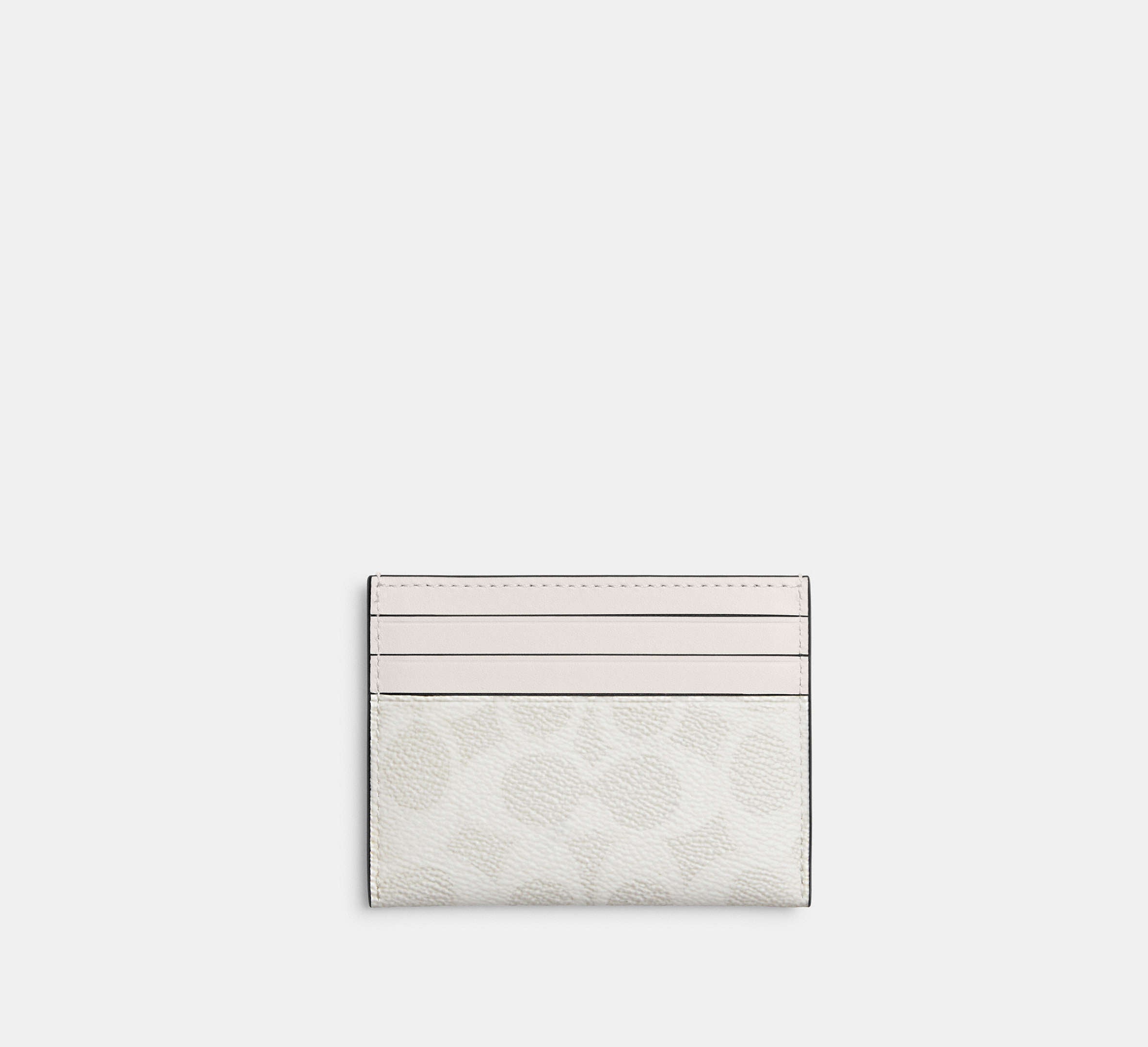 Coach Card Case In Signature -Signature /Chalk/White