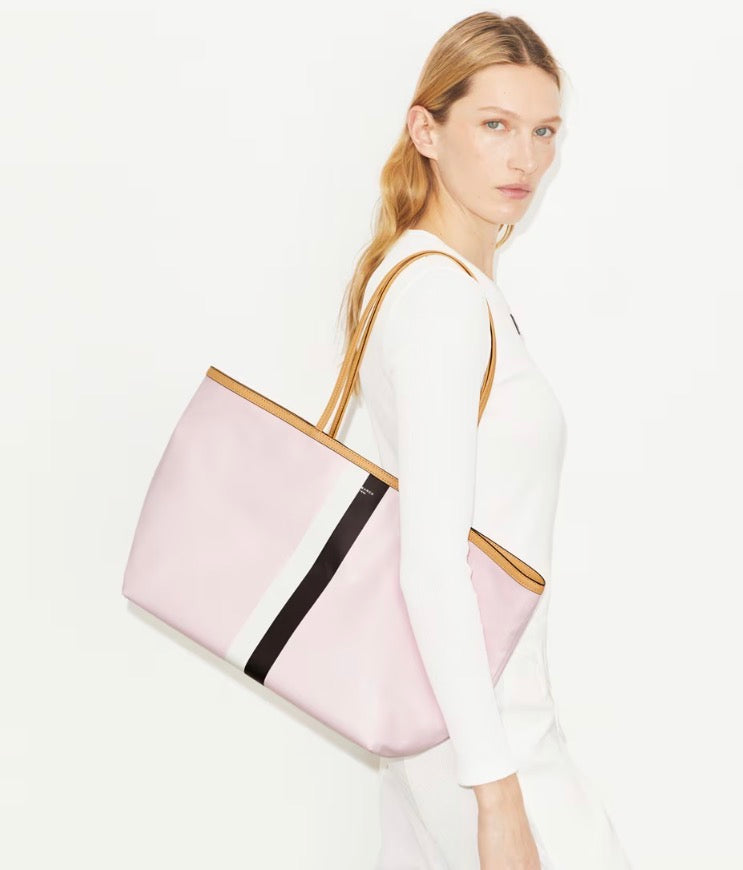 TORY BURCH RACER TOTE  -  rose mist