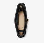 TORY BURCH ROMY ZIP TOP CROSSBODY  -  black