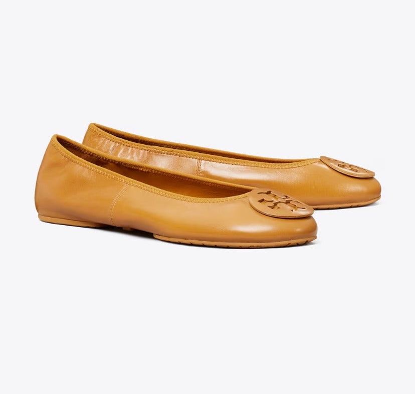TORY BURCH REVA TRAVEL BALLET  -  Walnut