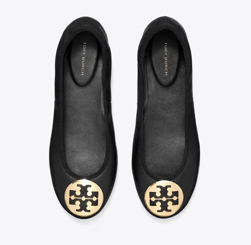 TORY BURCH REVA TRAVEL BALLET  -  Perfect Black / Gold