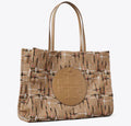 TORY BURCH ELLA EMBELLISHED TOTE  -  multi