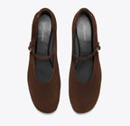 TORY BURCH MARY JANE BALLET  -   Dark Cocoa