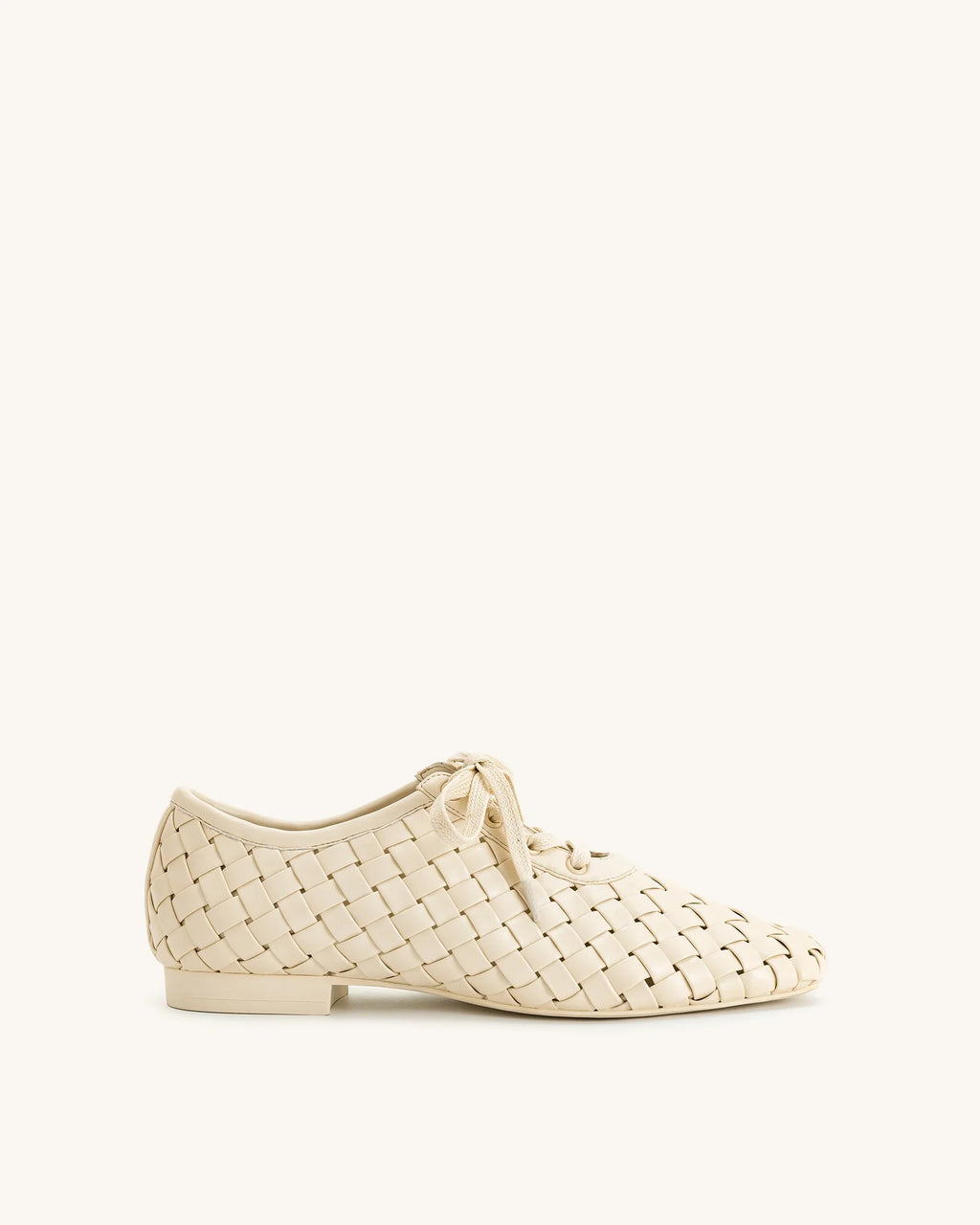 JW PEI Kayla Weave Strap Flat Shoes - Beige