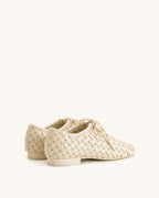 JW PEI Kayla Weave Strap Flat Shoes - Beige