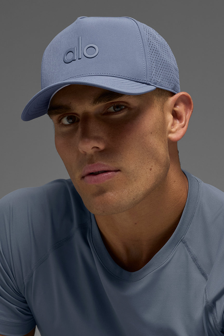 Alo Yoga Performance District Trucker Hat  -  Bluestone
