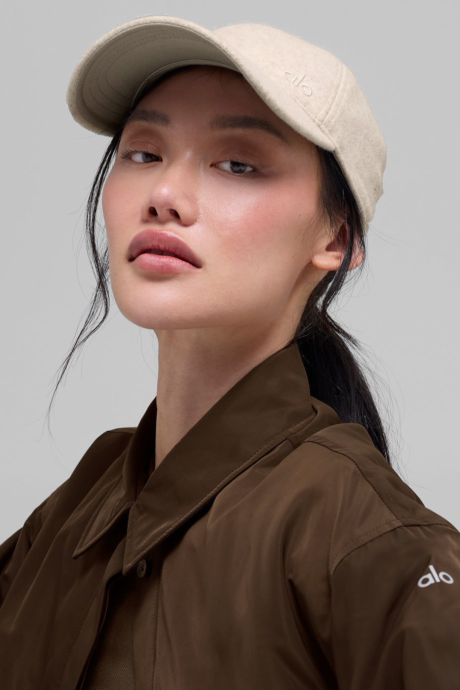 Alo Yoga Prestige Off-Duty Cap  -  Cream Heather