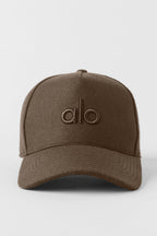 Alo Yoga Wool Blend District Trucker Hat  -  Espresso