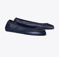 TORY BURCH REVA TRAVEL BALLET  -  NEW NAVY