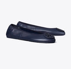 TORY BURCH REVA TRAVEL BALLET  -  NEW NAVY