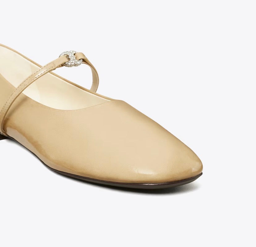 TORY BURCH PAVÉ GEMINI LINK MARY JANE   -  Chateau Gray / Pavé