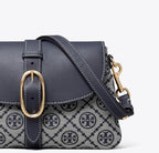 TORY BURCH T MONOGRAM SOFT SMALL SHOULDER BAG  -  tory navy