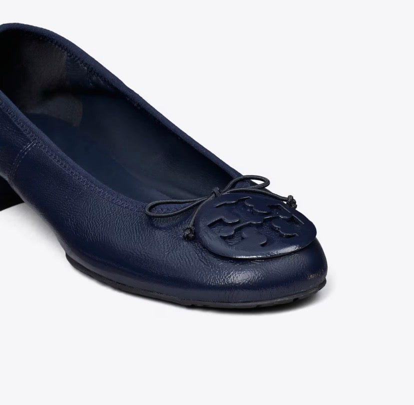 TORY BURCH REVA HEELED BALLET   -   New Navy