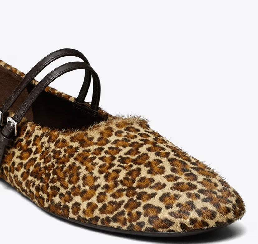 TORY BURCH MARY JANE TWO-BAND BALLET   -   Leopard Multi