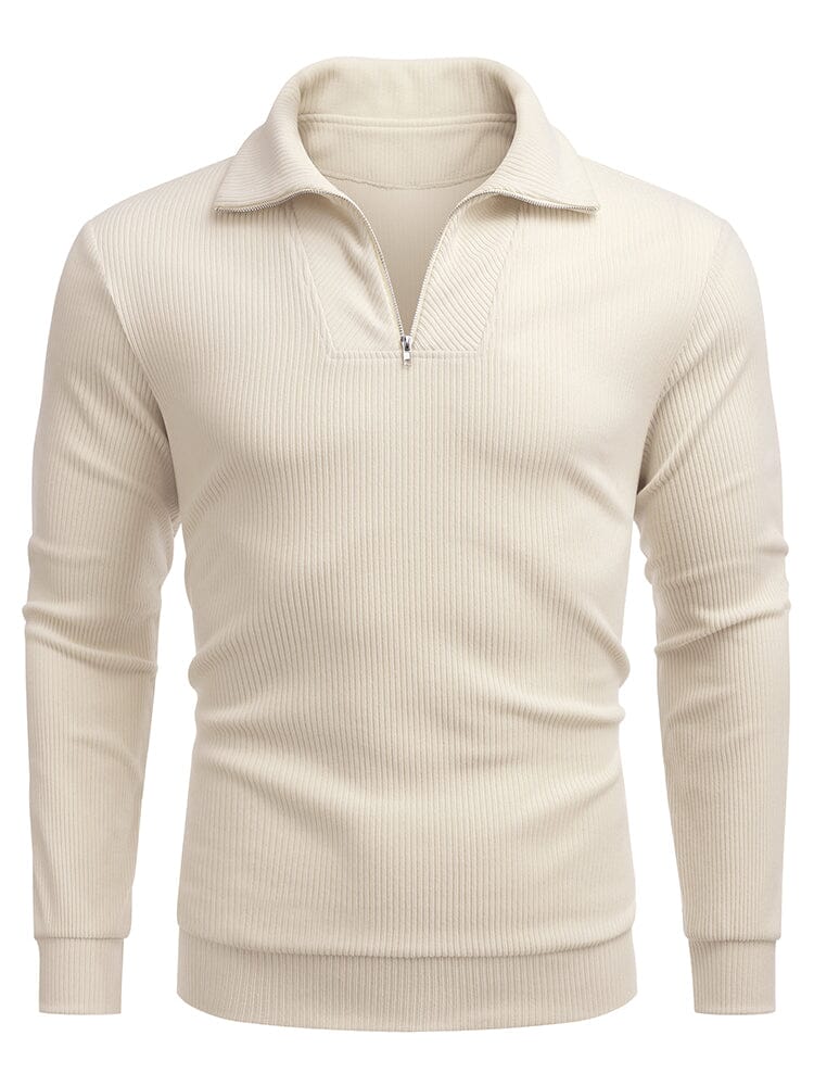 Lässig Corduroy Polo Collar Pullover (US Only)