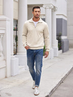 Lässig Corduroy Polo Collar Pullover (US Only)