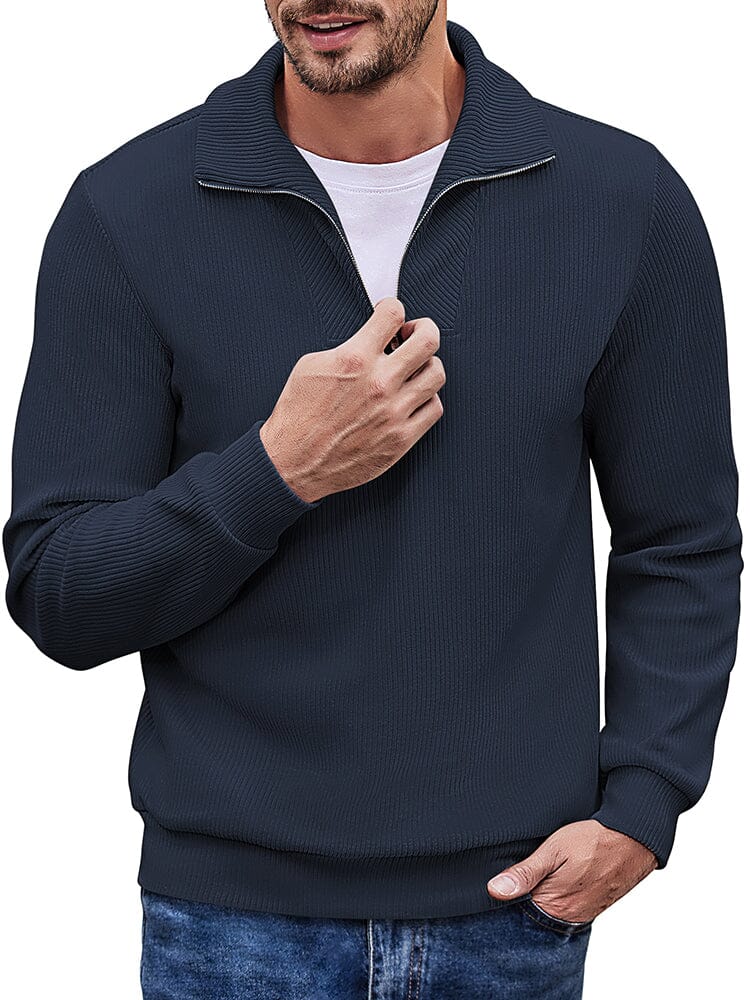 Lässig Corduroy Polo Collar Pullover (US Only)